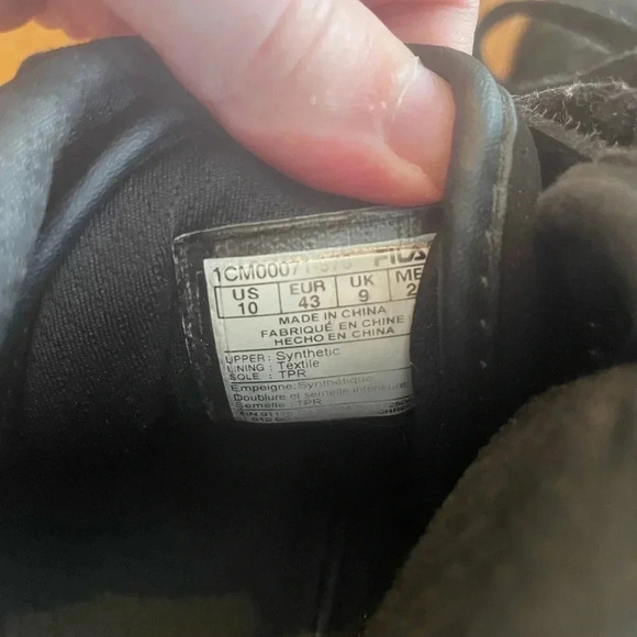 Fila vulc 13 black mid plus men's sneakers size 10 EUC #61 - Picture 6 of 8